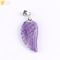 Natural Gem Stone Angel Wing Necklaces & Pendants